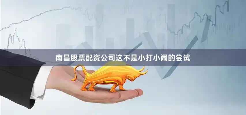 南昌股票配资公司这不是小打小闹的尝试